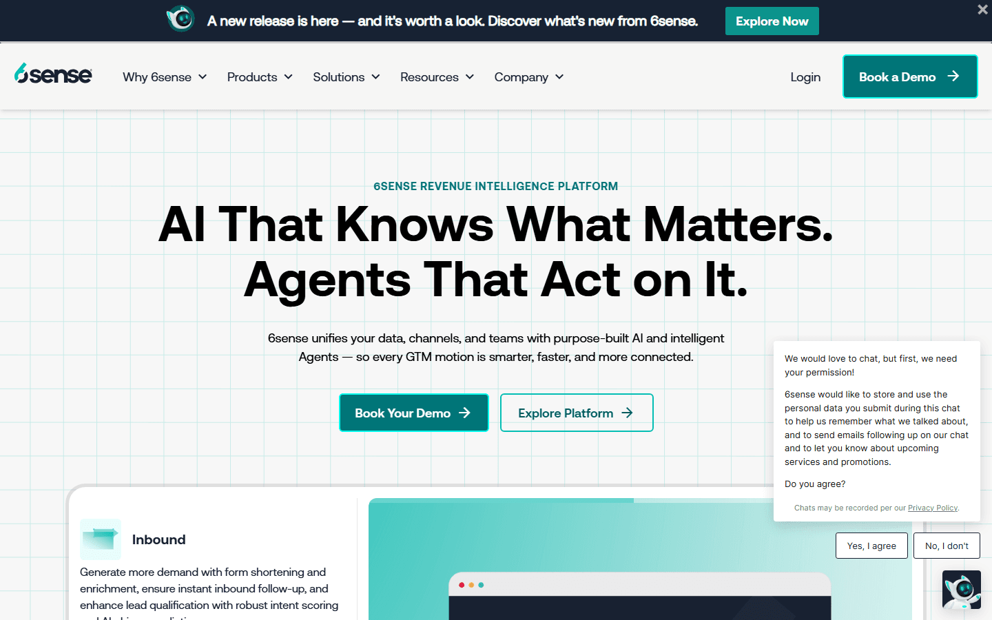 6sense homepage hero