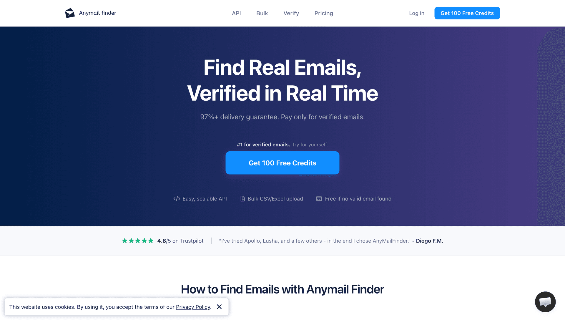 Anymailfinder screenshot