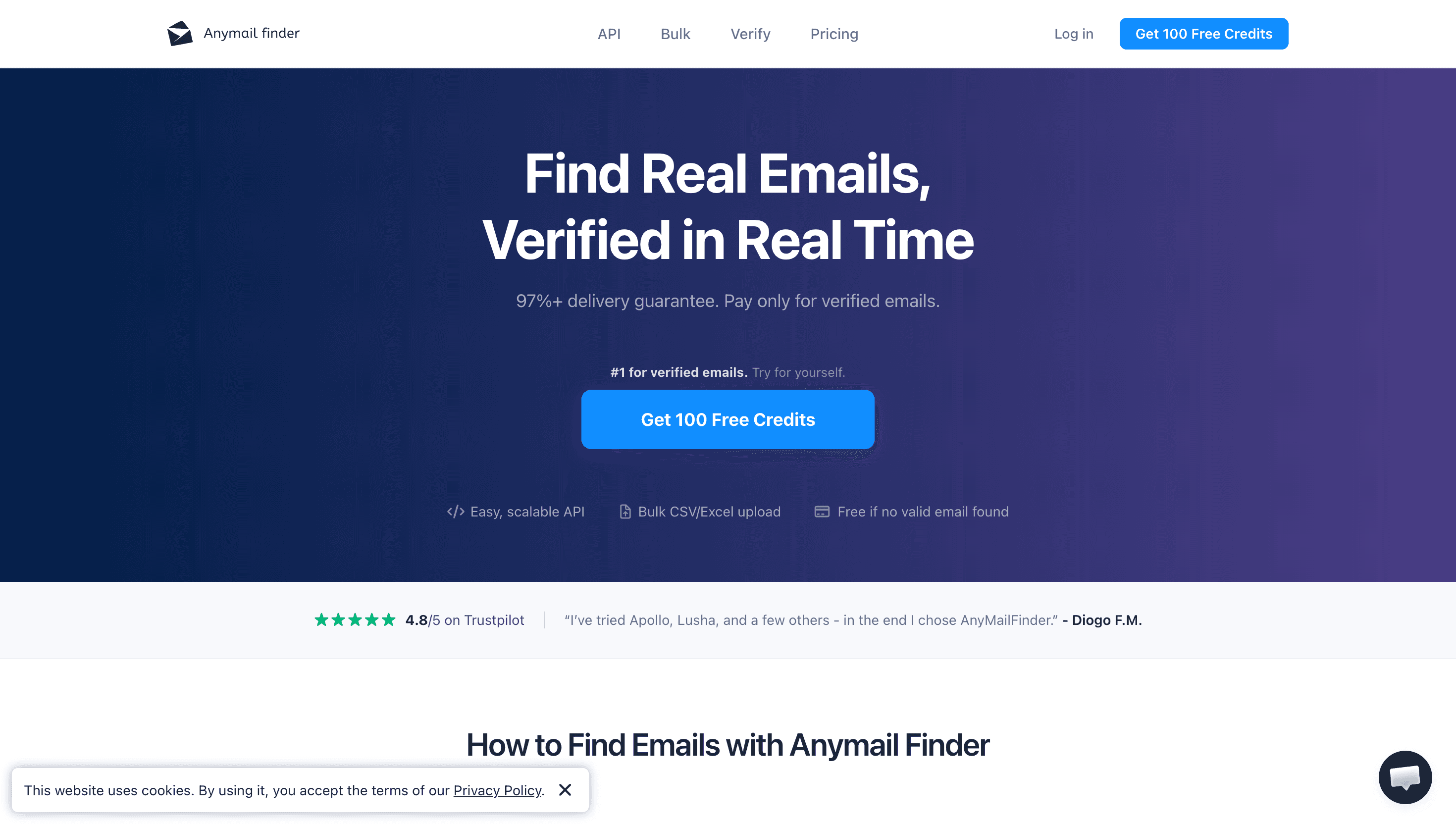 Anymailfinder screenshot