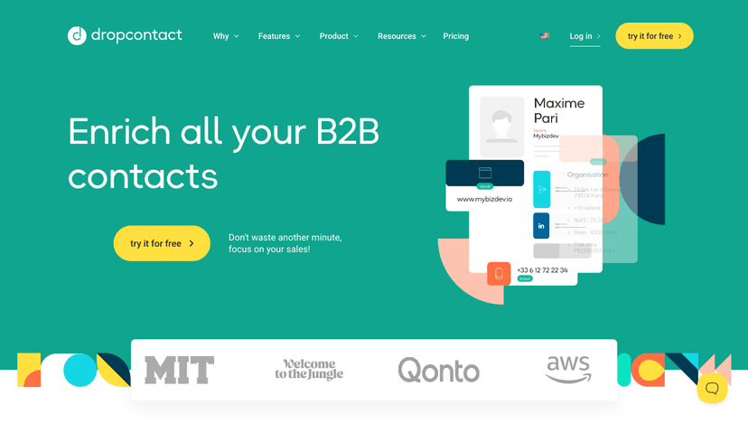 Dropcontact homepage
