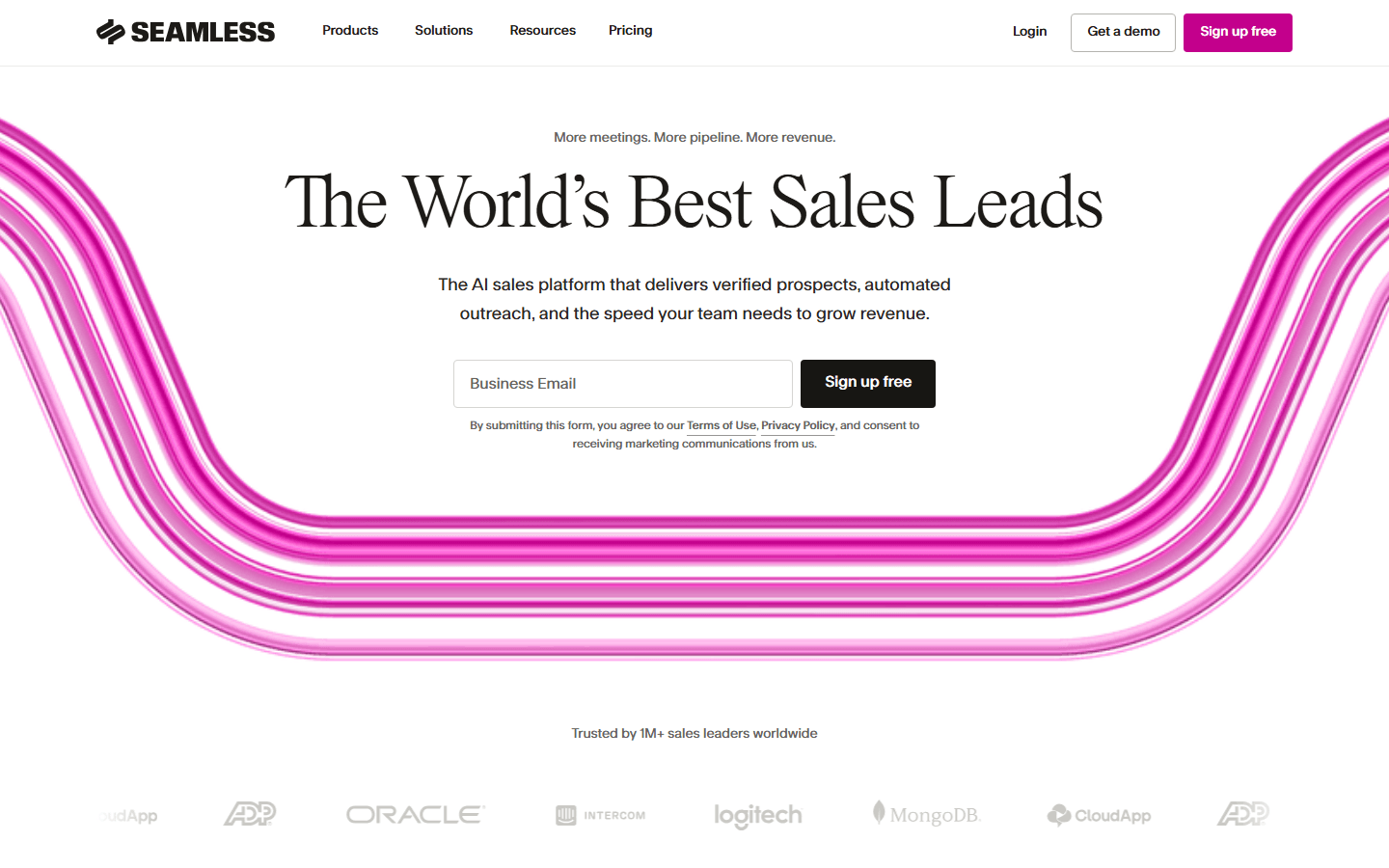 Seamless.AI homepage hero