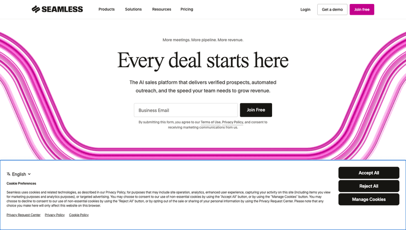 Seamless.AI homepage
