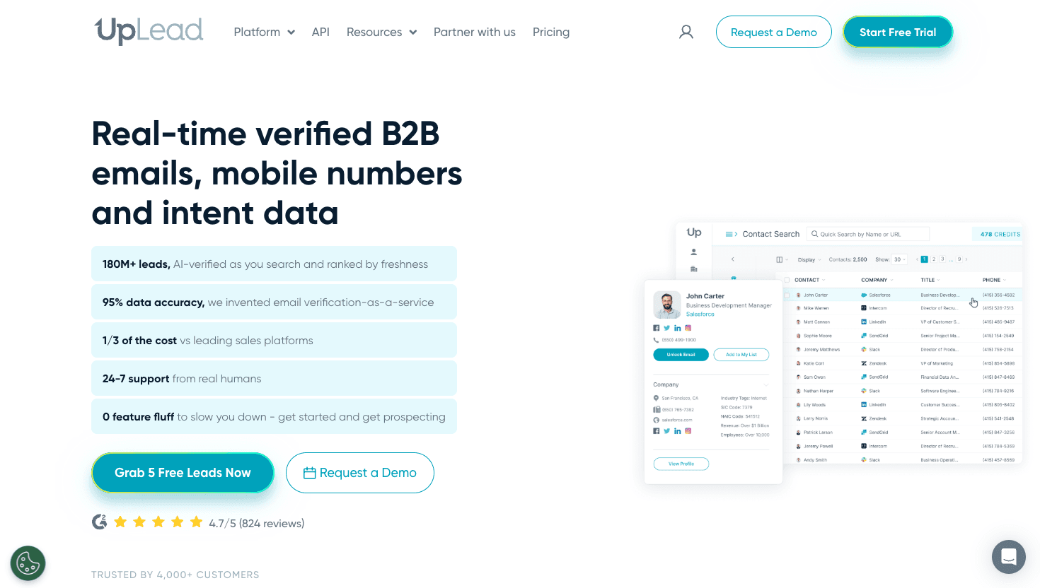 UpLead screenshot