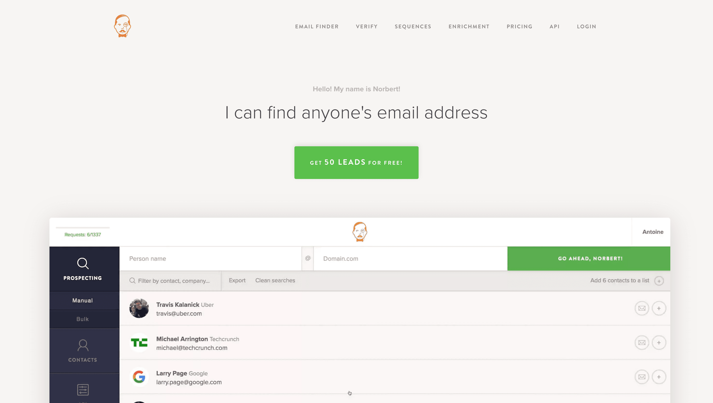 VoilaNorbert screenshot